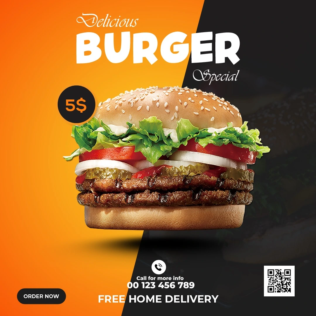 Healthy Food Instagram Post Design by Hammad Ahmed